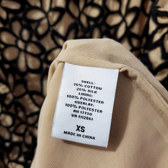 Lela Rose x Neiman Marcus - Guipure Lace Cotton Silk Overlay Blouse - Size XS - Picture 8 of 9